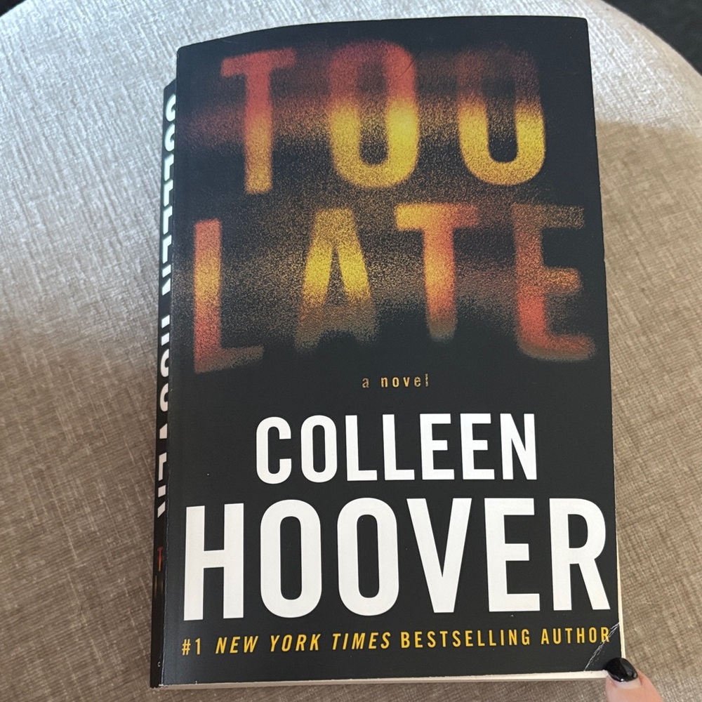'Too Late' Novel - Black and Red Cover